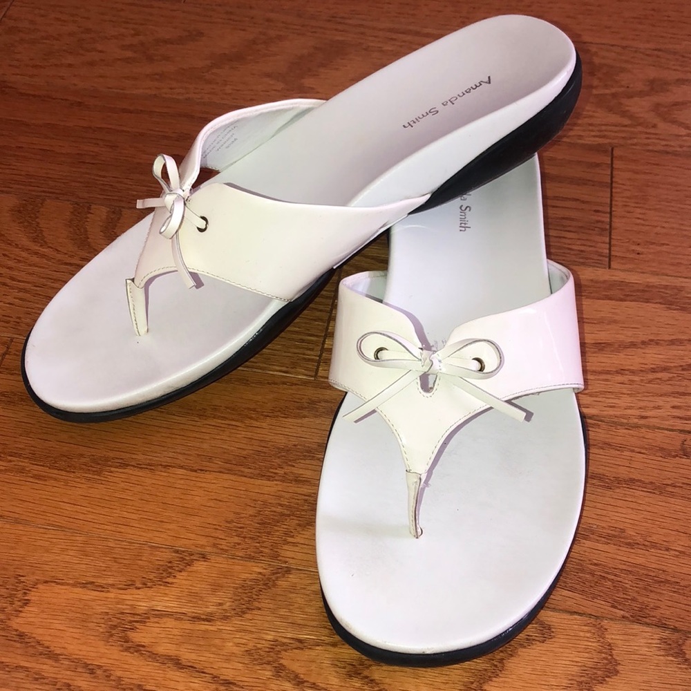 White Patent Leather Sandals
